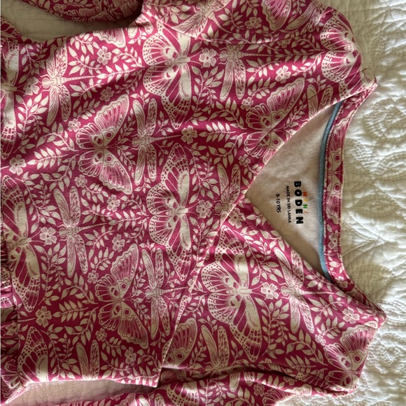 Mini Biden girls size 9/10. Pink and White Long Sleeve Dress - Picture 2 of 4
